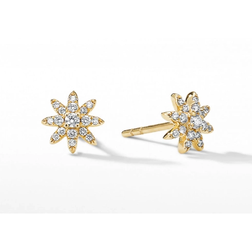David Yurman Earrings in Yellow Gold containing Diamond E16431D88ADI