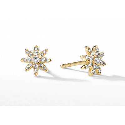 David Yurman Earrings in Yellow Gold containing Diamond E16431D88ADI