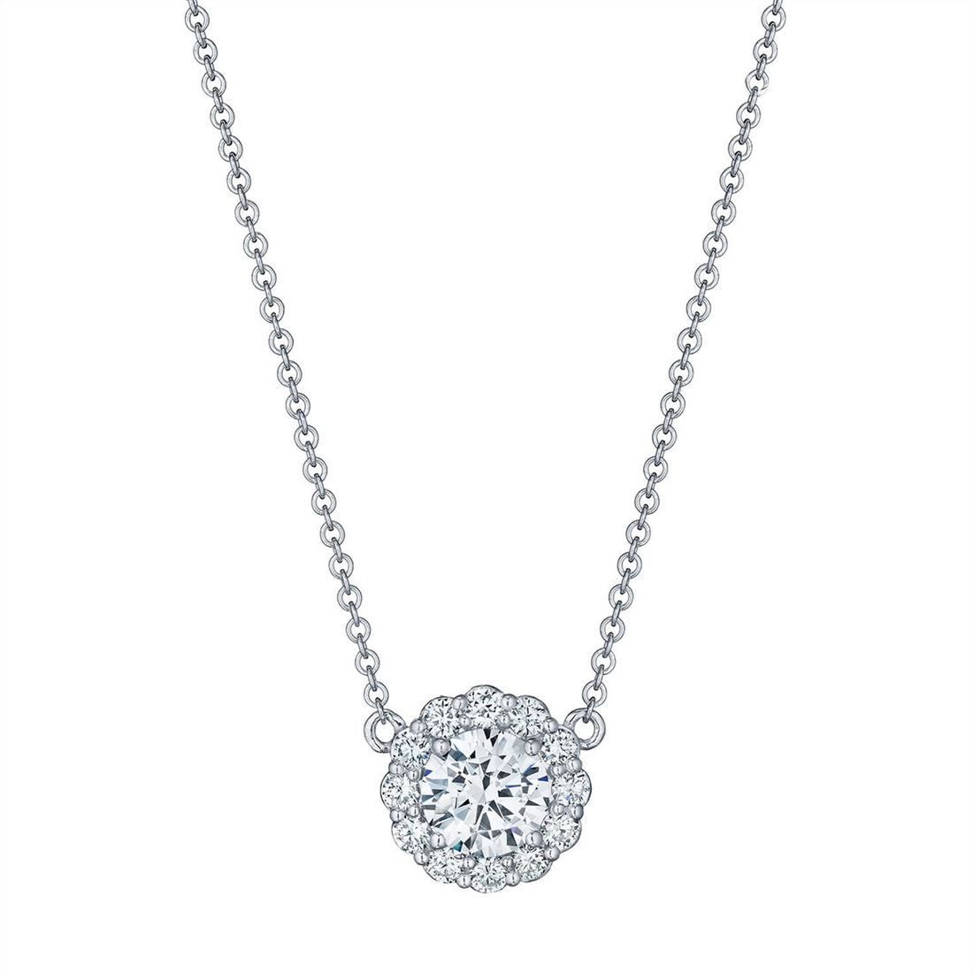 Tacori Necklaces in White Gold containing Diamond FP 803 RD 7 FW