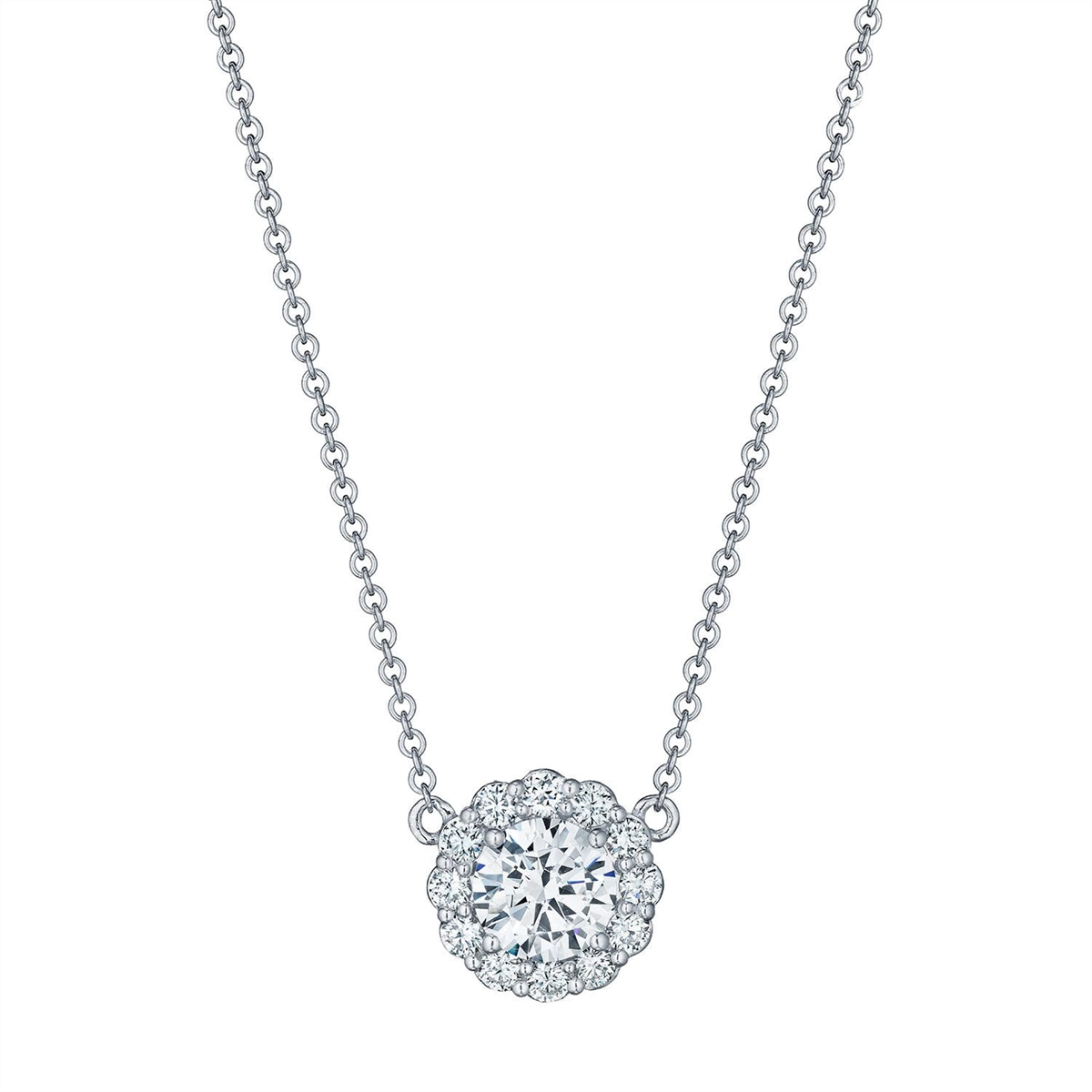 Tacori Necklaces in White Gold containing Diamond FP 803 RD 7 FW