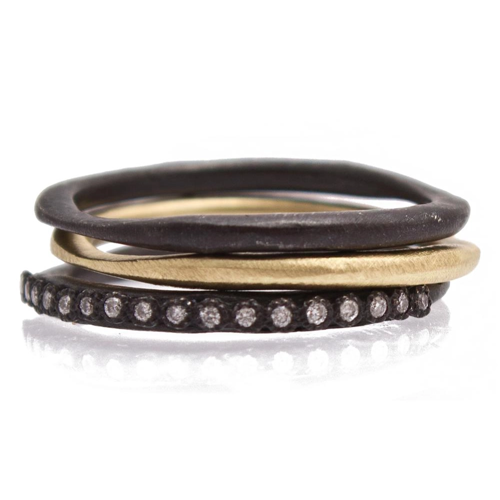 Armenta Rings in Mixed Metals containing Diamond 10598