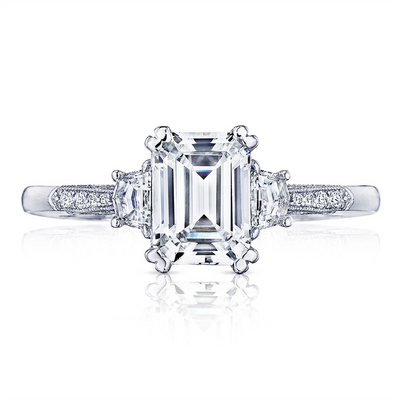 Tacori Engagement Rings in White Gold containing Diamond 2659 EC 8X6 W