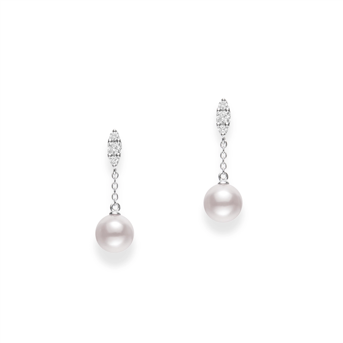 Mikimoto Earrings in White Gold containing Multi-gemstone, Diamond, Pearl MEA10329ADXW