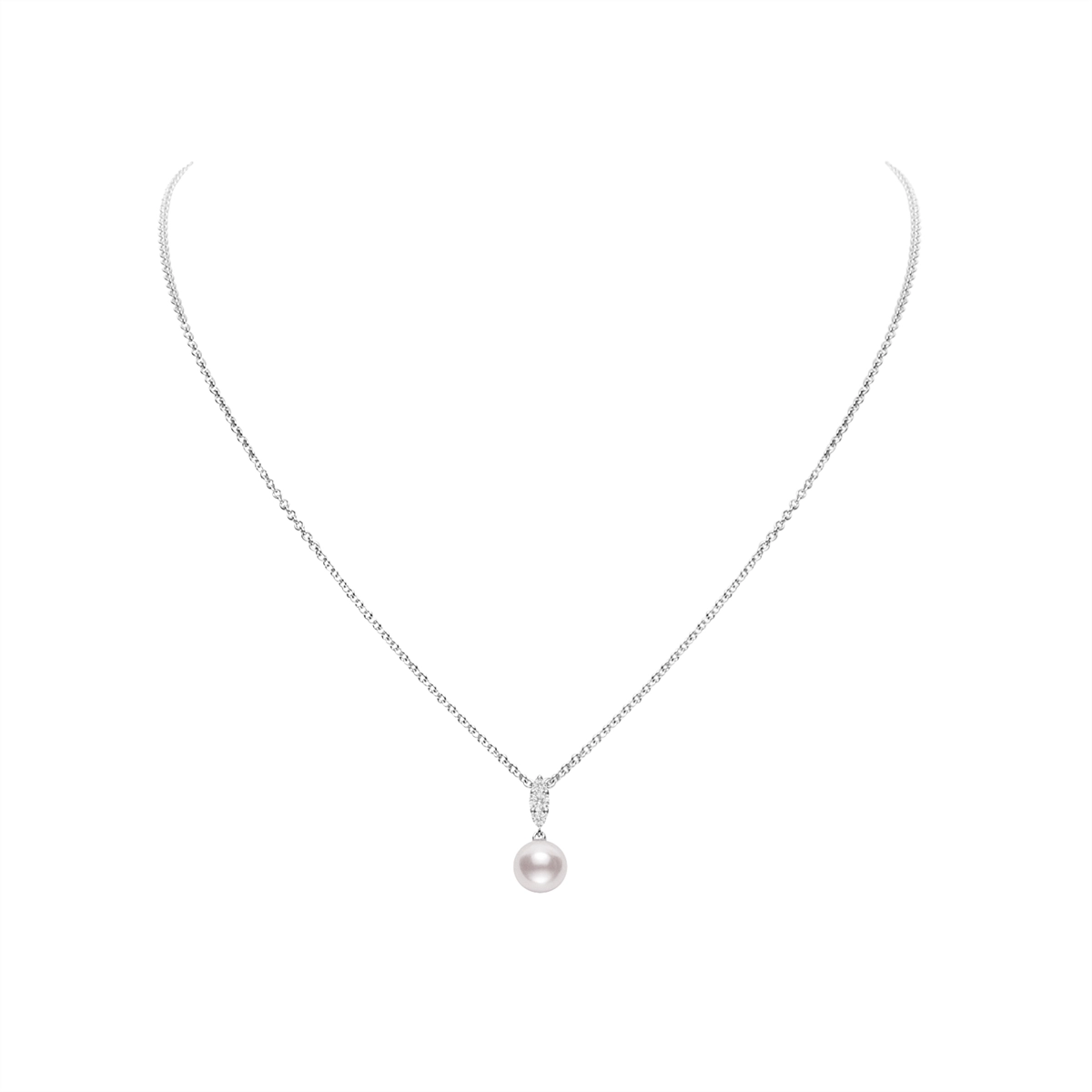 Mikimoto Necklaces in White Gold containing Multi-gemstone, Diamond, Pearl MPA10382ADXW