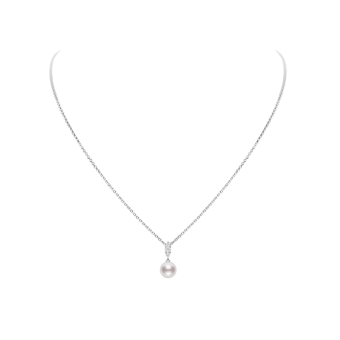 Mikimoto Necklaces in White Gold containing Multi-gemstone, Diamond, Pearl MPA10382ADXW