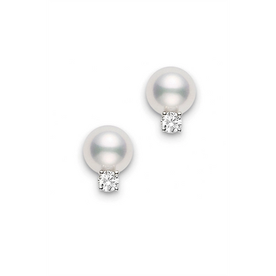 csv_image Mikimoto Earring in White Gold containing Multi-gemstone, Diamond, Pearl PES702DW