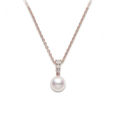 csv_image Mikimoto Necklace in Rose Gold containing Multi-gemstone, Diamond, Pearl PPA403DZ