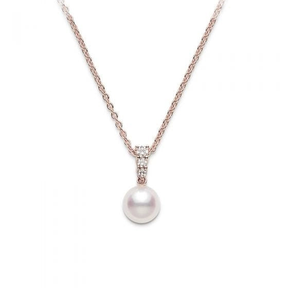 Mikimoto Necklaces in Rose Gold containing Multi-gemstone, Diamond, Pearl PPA403DZ