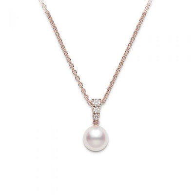 Mikimoto Necklaces in Rose Gold containing Multi-gemstone, Diamond, Pearl PPA403DZ