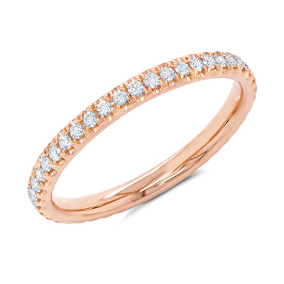 csv_image Wedding Bands Wedding Ring in Rose Gold containing Diamond 402901