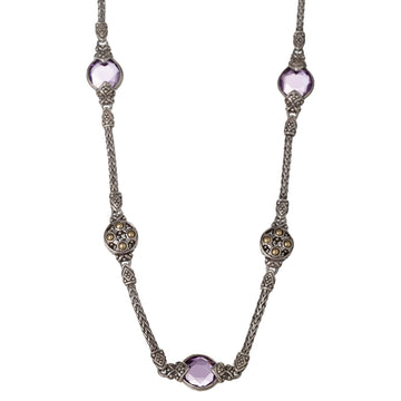 John Hardy Necklaces in Mixed Metals containing Amethyst JHESTATE202008132