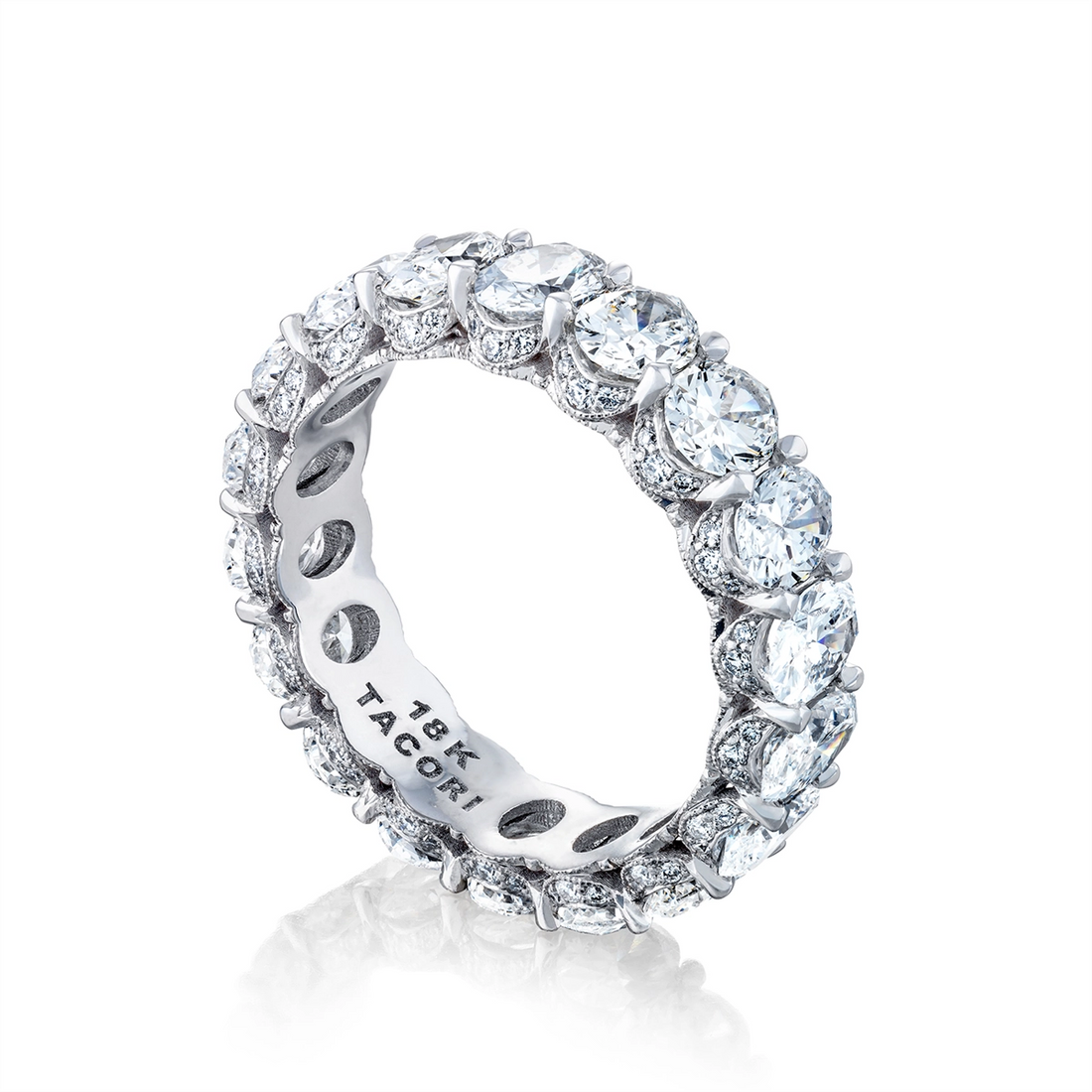 Tacori Wedding Rings in Platinum/Palladium containing Diamond HT 2638 6.5