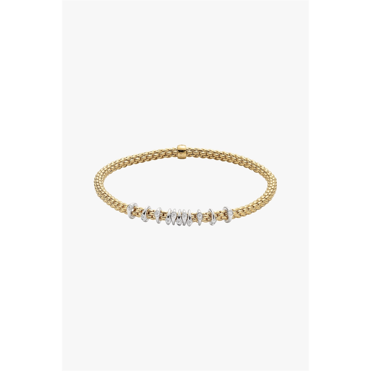 FOPE Bracelets in Mixed Metals containing Diamond 74708BX_BB_G_XBX_00M