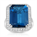 Rings Rings in White Gold containing London blue topaz, Multi-gemstone, Diamond 404159