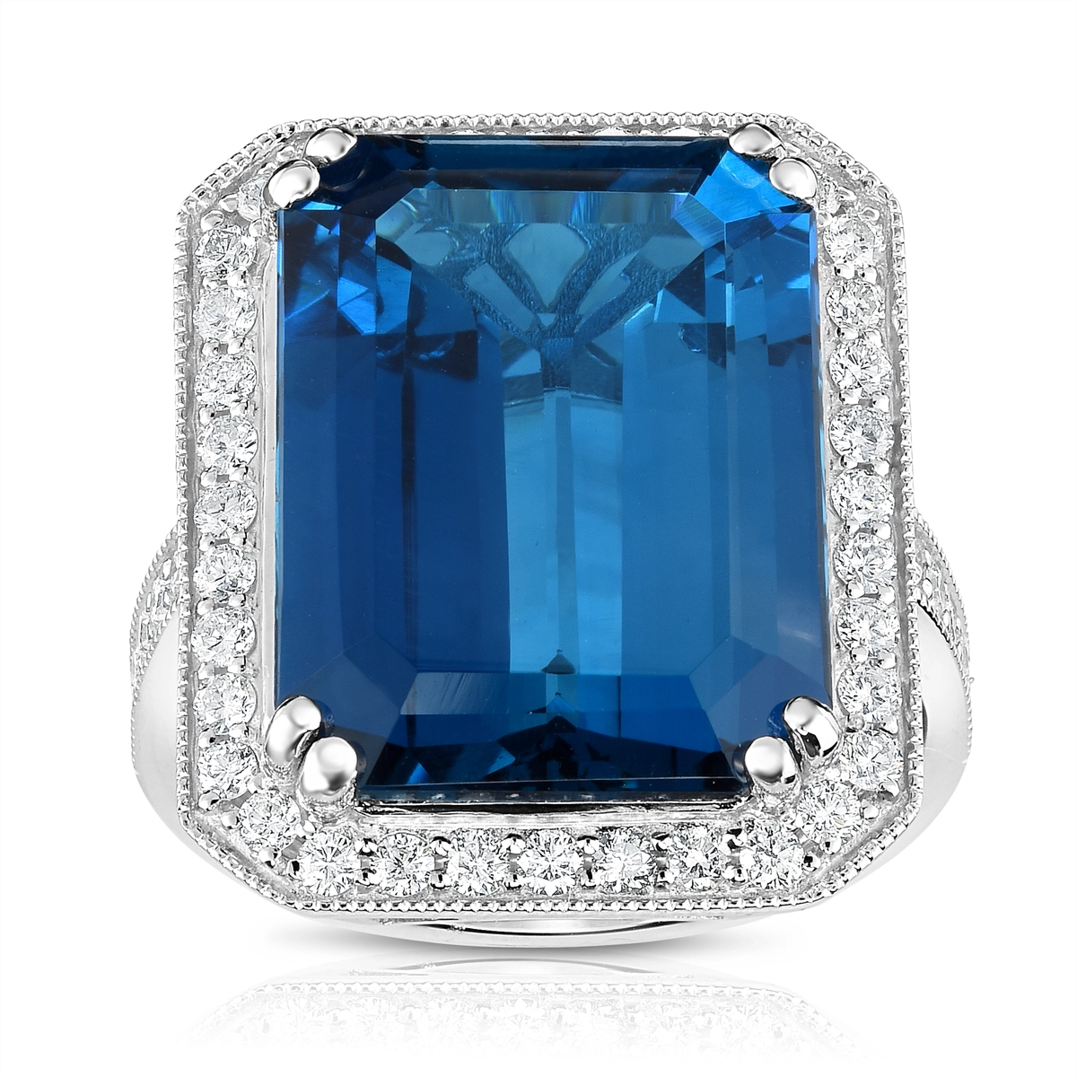 Rings Rings in White Gold containing London blue topaz, Multi-gemstone, Diamond 404159