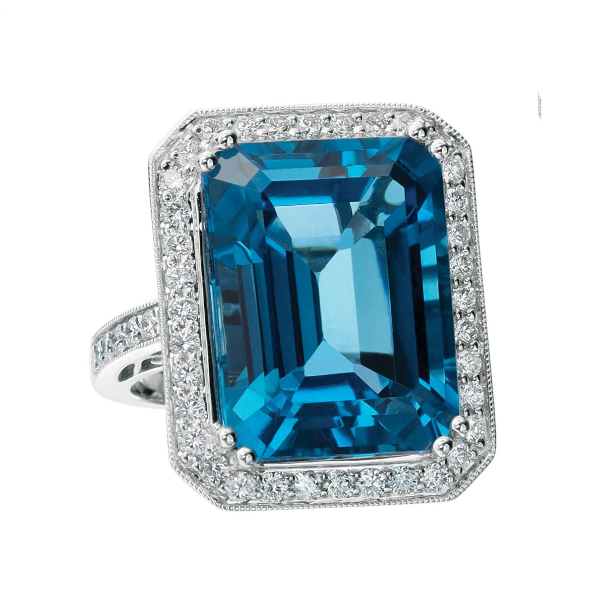Rings Rings in White Gold containing London blue topaz, Multi-gemstone, Diamond 404159