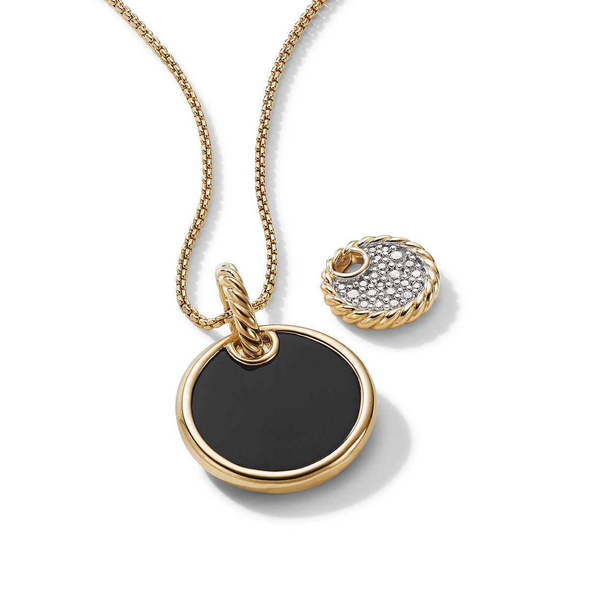 David Yurman Necklaces in Yellow Gold containing Mother of pearl, Black onyx, Multi-gemstone, Diamond N16807D88DXMDI17