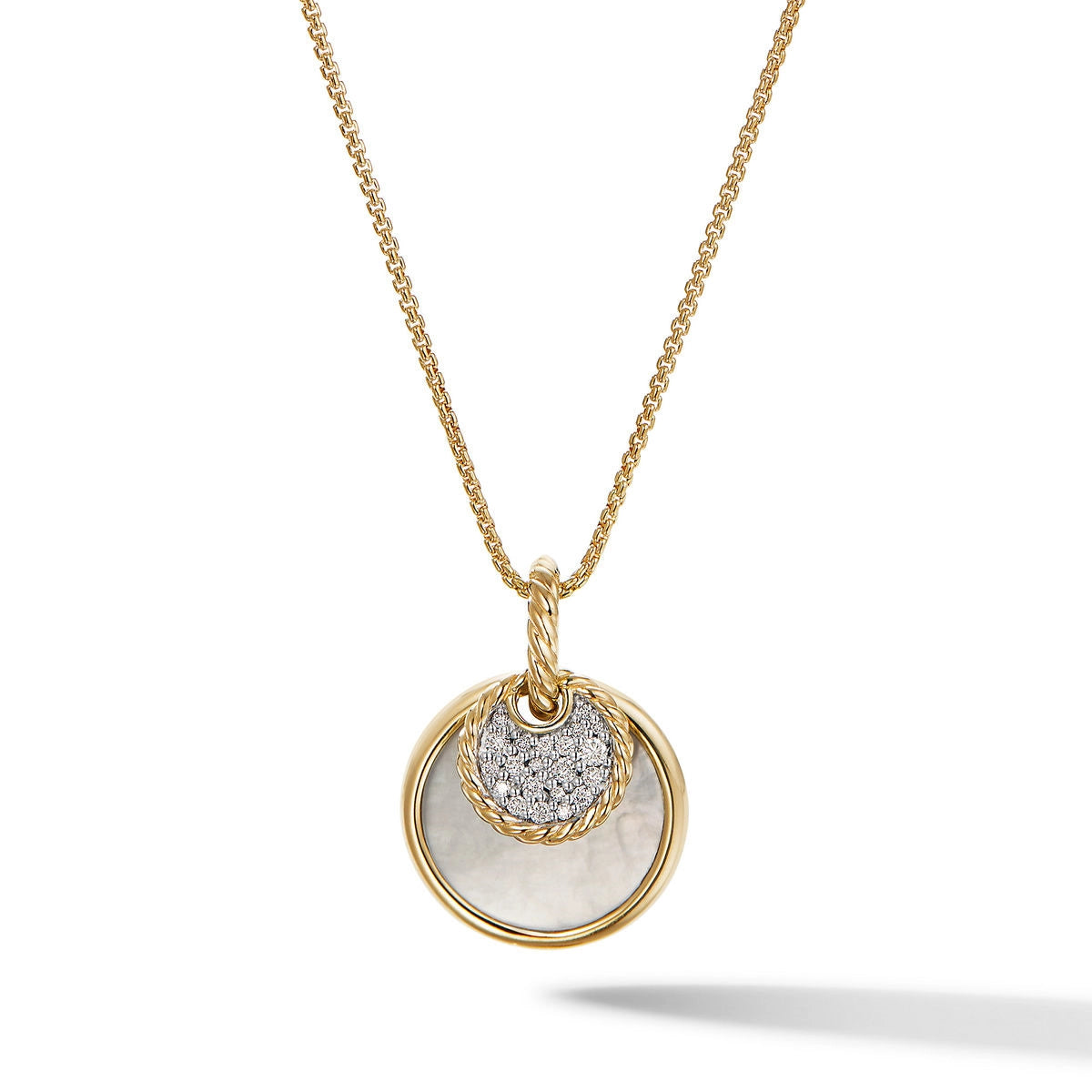 David Yurman Necklaces in Yellow Gold containing Mother of pearl, Black onyx, Multi-gemstone, Diamond N16807D88DXMDI17