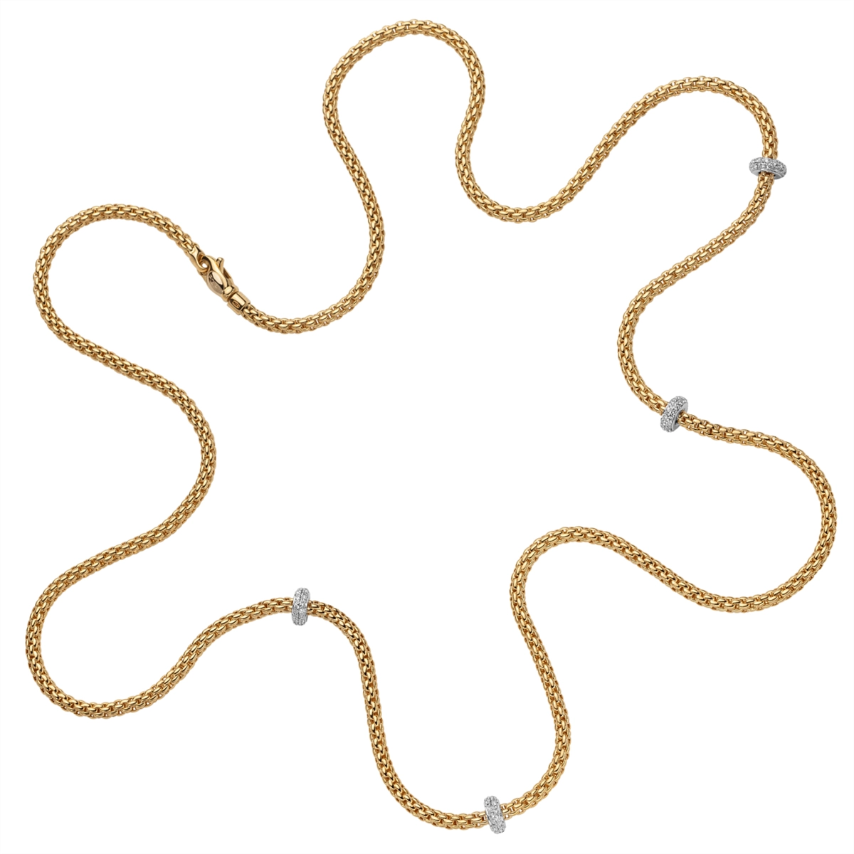FOPE Necklaces in Mixed Metals containing Diamond 74508C4_BB_G_XBX_080