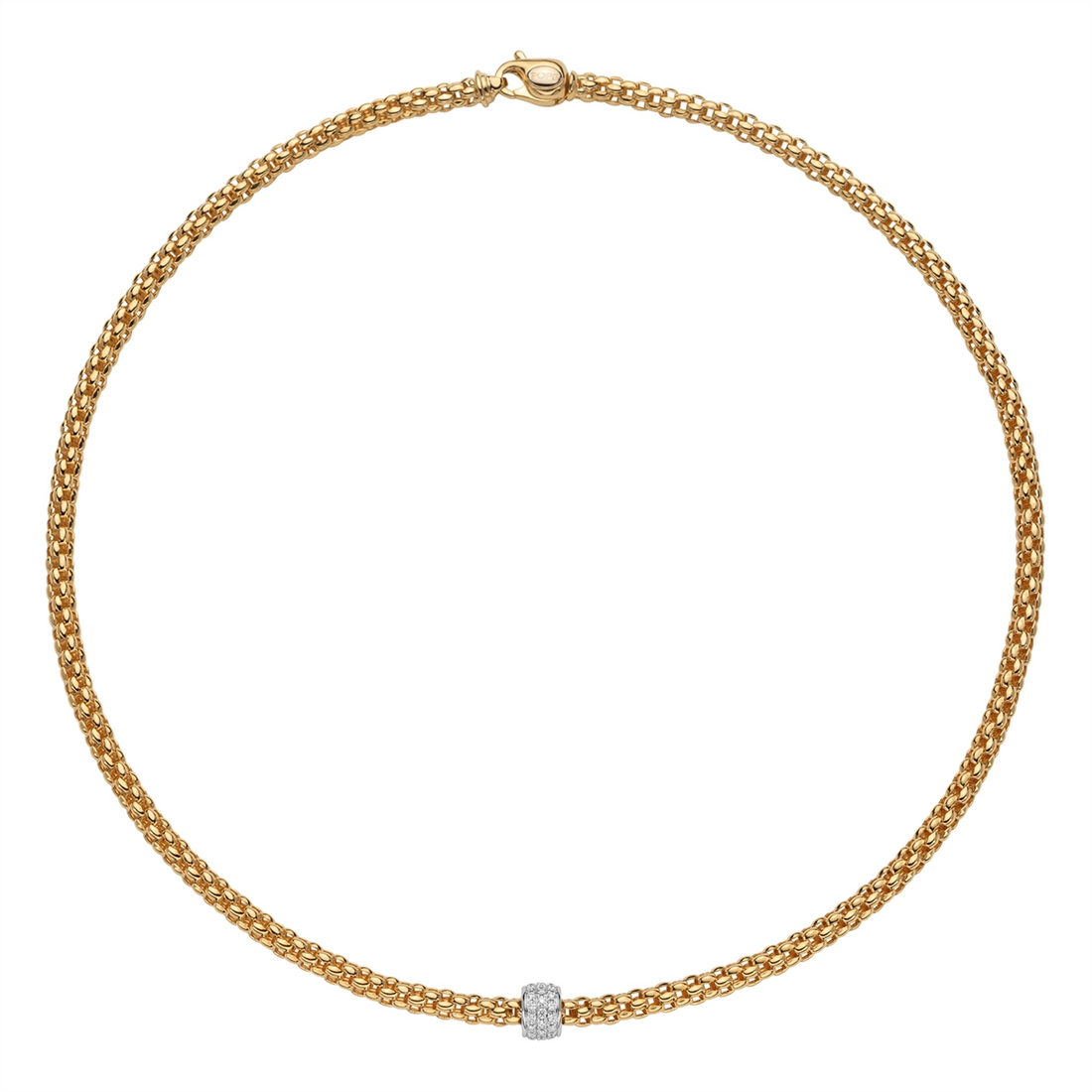 FOPE Necklaces in Mixed Metals containing Diamond 63406CX_PB_G_XBX_043