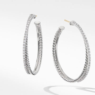 David Yurman Earrings in Silver containing Diamond E14653DSSADI