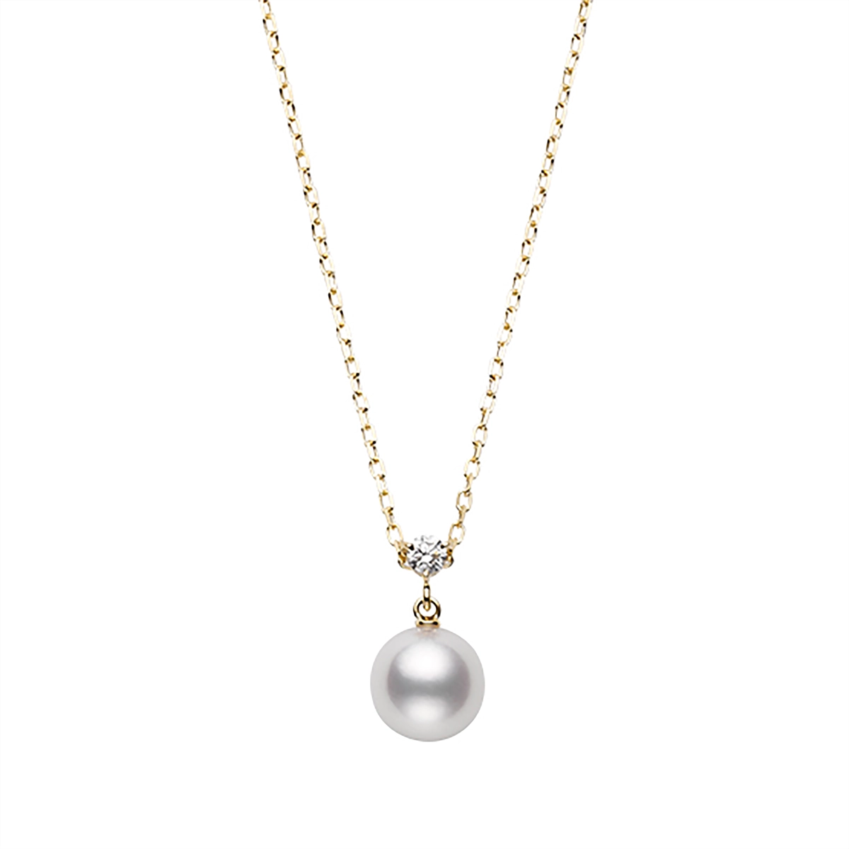 Mikimoto Necklaces in Yellow Gold containing Multi-gemstone, Diamond, Pearl MPQ10149ADXK