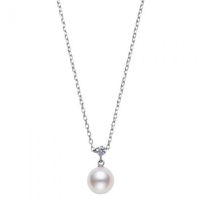 csv_image Mikimoto Necklace in White Gold containing Multi-gemstone, Diamond, Pearl MPQ10149ADXW