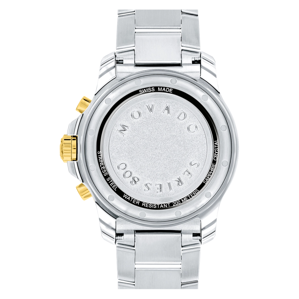 Movado Series 800 Two-Tone Stainless Steel Black Dial Chronograph