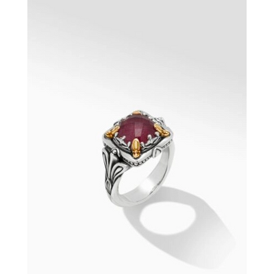Konstantino Rings in Mixed Metals containing Quartz, Multi-gemstone, Ruby DKJ936-546-S7