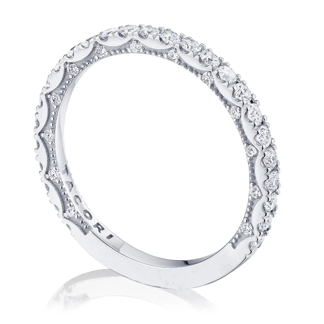 Tacori Wedding Rings in White Gold containing Diamond P104 2 B 3/4 FW