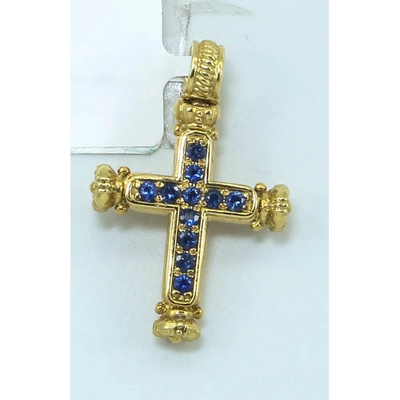 csv_image Konstantino Pendant in Yellow Gold containing Sapphire STMK05017-18KT-132-CUT