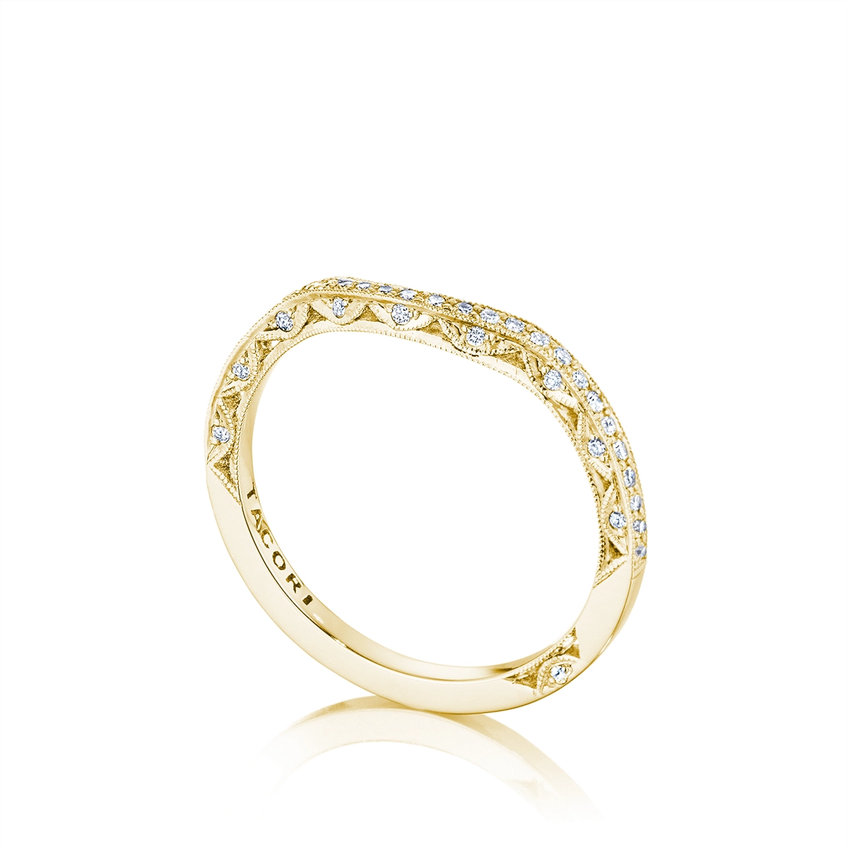 Tacori Wedding Rings in Yellow Gold containing Diamond HT 2562 B 1/2 Y R