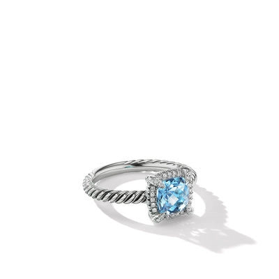 David Yurman Rings in Silver containing Blue topaz , Multi-gemstone, Diamond R14202DSSABTDI6