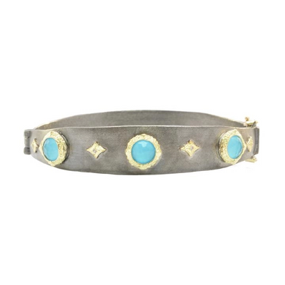 csv_image Armenta Bracelet in Mixed Metals containing Quartz, Other, Multi-gemstone, Diamond, Turquoise 16941
