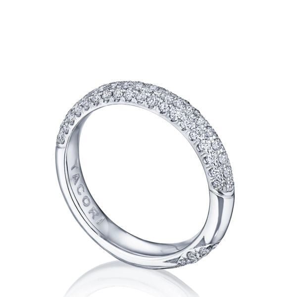 Tacori Wedding Rings in Platinum/Palladium containing Diamond HT 2673 B 1/2