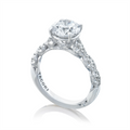 Tacori Engagement Rings in White Gold containing Diamond HT 2558 RD 8 W