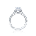 Tacori Engagement Rings in White Gold containing Diamond HT 2558 RD 8 W