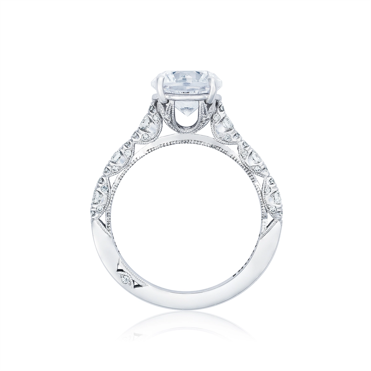 Tacori Engagement Rings in White Gold containing Diamond HT 2558 RD 8 W