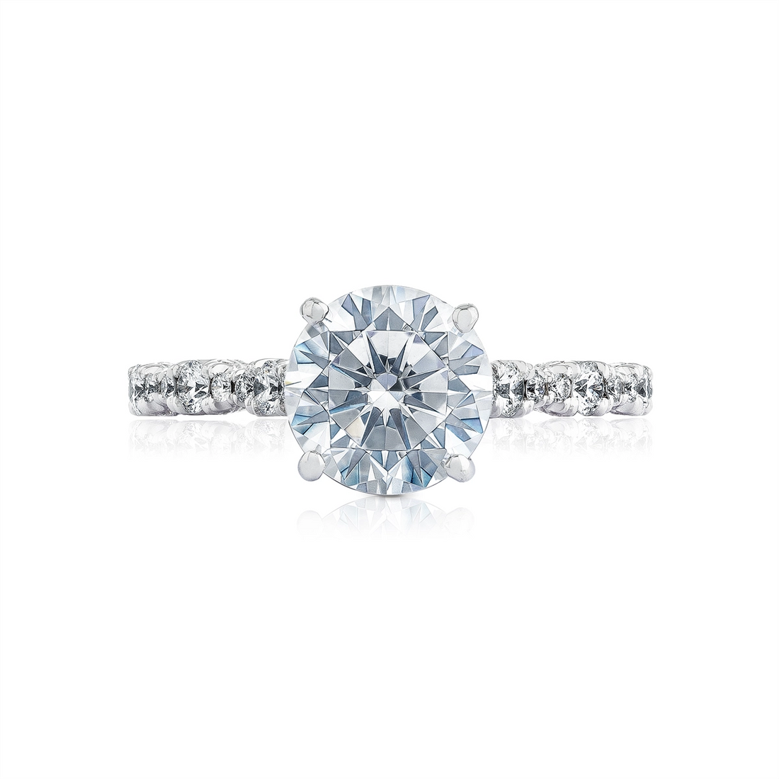 Tacori Engagement Rings in White Gold containing Diamond HT 2558 RD 8 W