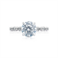 Tacori Engagement Rings in White Gold containing Diamond HT 2558 RD 8 W