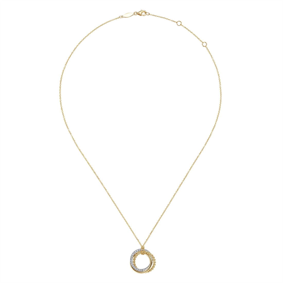Gabriel & Co Necklaces in Mixed Metals containing Diamond NK6360M45JJ