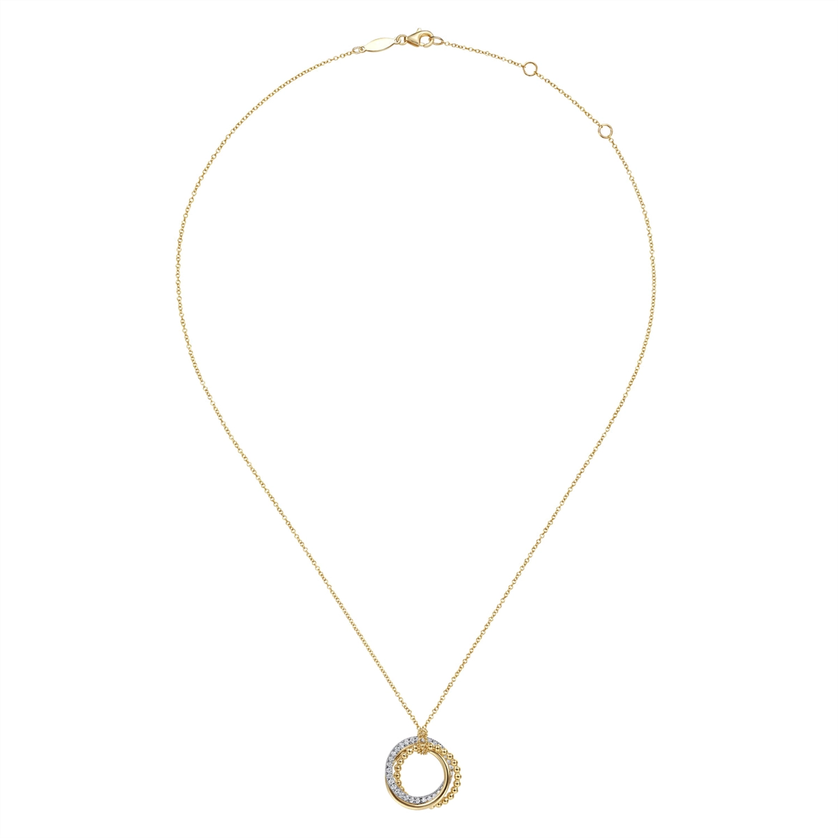 Gabriel & Co Necklaces in Mixed Metals containing Diamond NK6360M45JJ