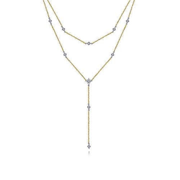 Gabriel & Co Necklaces in Mixed Metals containing Diamond NK6193M45JJ
