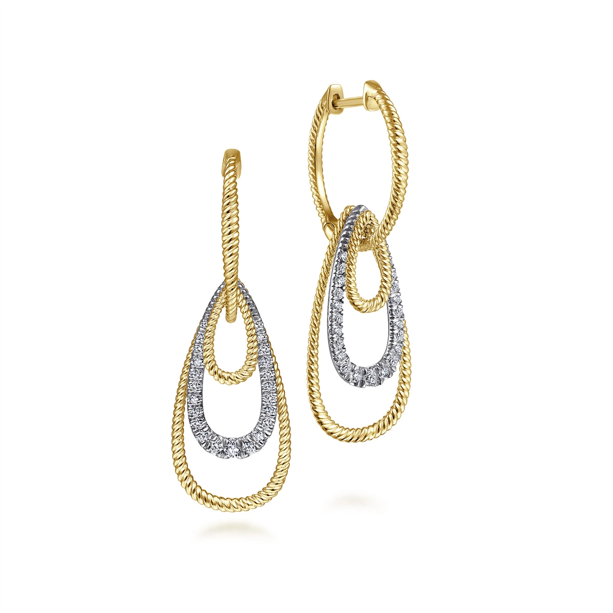 Gabriel & Co Earrings in Mixed Metals containing Diamond EG13802M45JJ