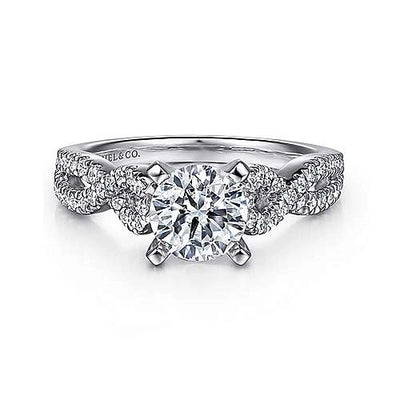 csv_image Gabriel & Co Engagement Ring in White Gold containing Diamond ER7805W44JJ