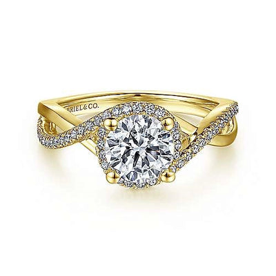 csv_image Gabriel & Co Engagement Ring in Yellow Gold containing Diamond ER7804Y44JJ