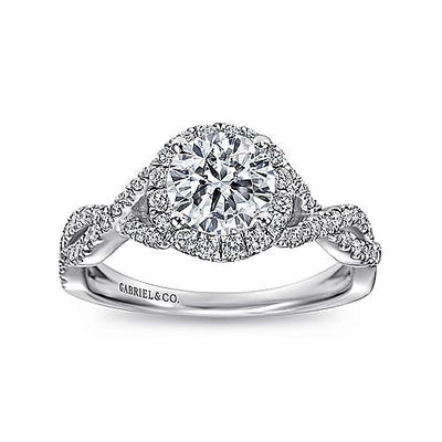csv_image Gabriel & Co Engagement Ring in White Gold containing Diamond ER7543W44JJ