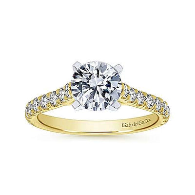 csv_image Gabriel & Co Engagement Ring in Yellow Gold containing Diamond ER7225M44JJ