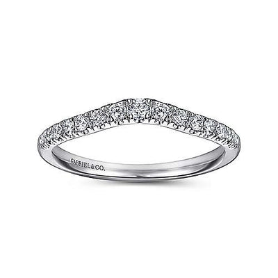 csv_image Gabriel & Co Wedding Ring in White Gold containing Diamond AN11013W44JJ