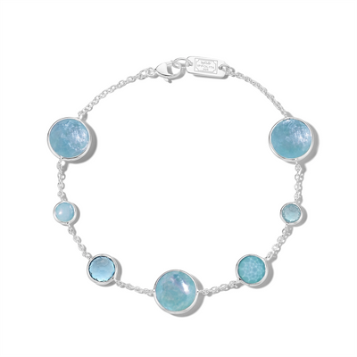 Ippolita Bracelets in Silver containing Blue topaz , London blue topaz, Mother of pearl, Quartz, Multi-gemstone, Turquoise SB1468WATERFALL